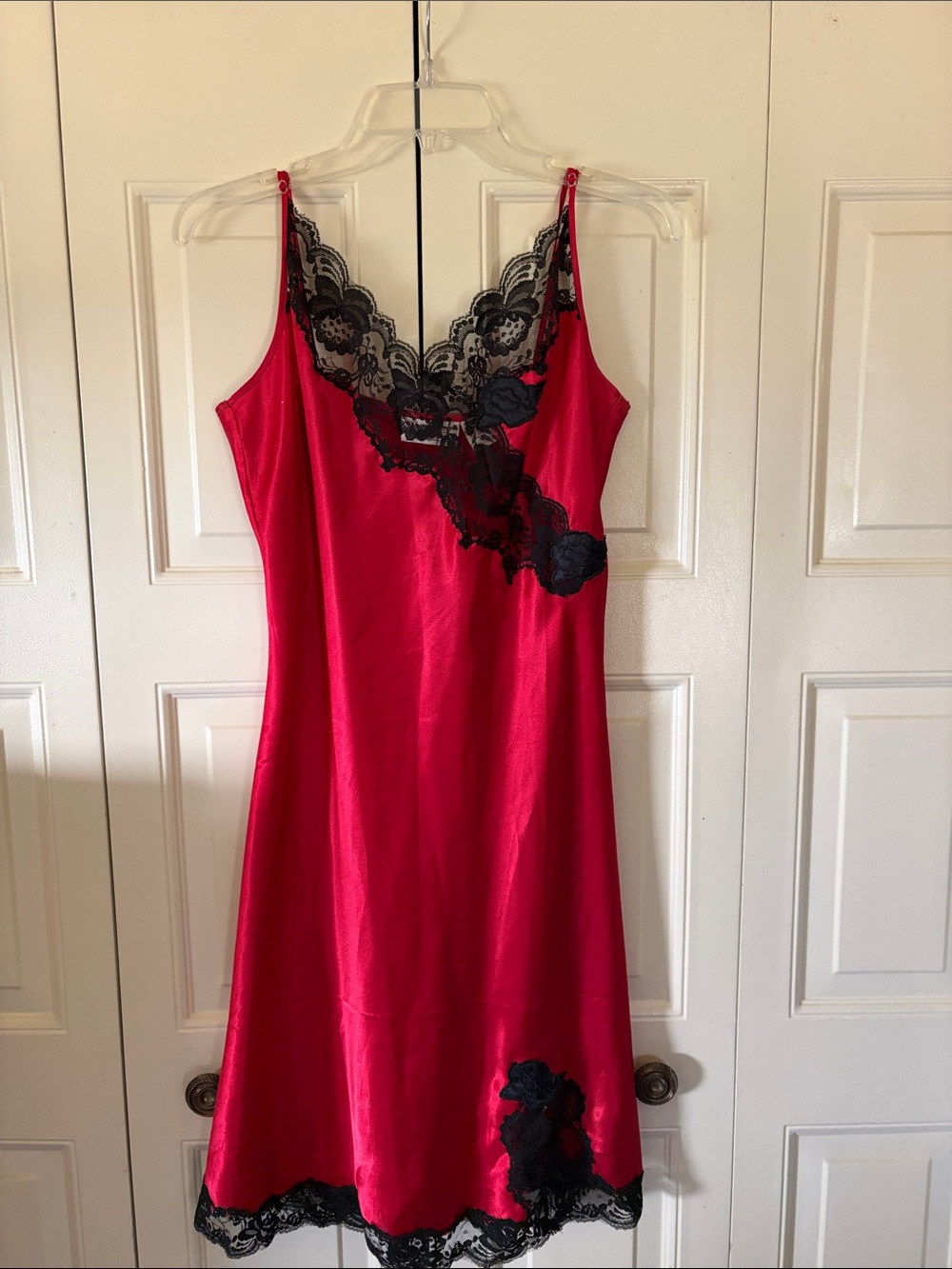 Victoria’s Secret Vintage 80s Gold Label Coquette Whimsigoth Slip Dress Lace LG